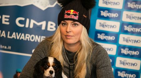 LINDSEY VONN was enthusiast about training in Alpe Cimbra (Trentino-Italy)