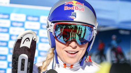 LINDSEY VONN was enthusiast about training in Alpe Cimbra (Trentino-Italy)