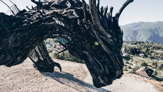 The largest Dragon made with woods in Europe